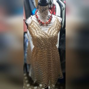Charlotte russe gold Seguin medium ✨️ cocktail dress 👗